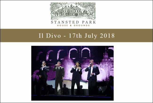 IlDivo Live at Stansted Park